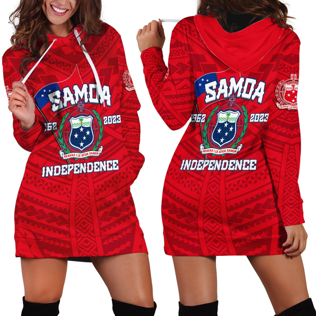 Samoa Independence Hoodie Dress 2023 Red Style