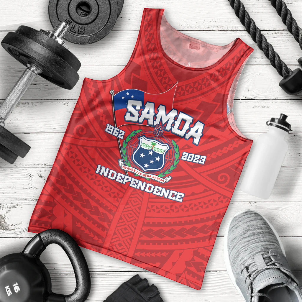 Samoa Independence Men Tank Top 2023 Red Style
