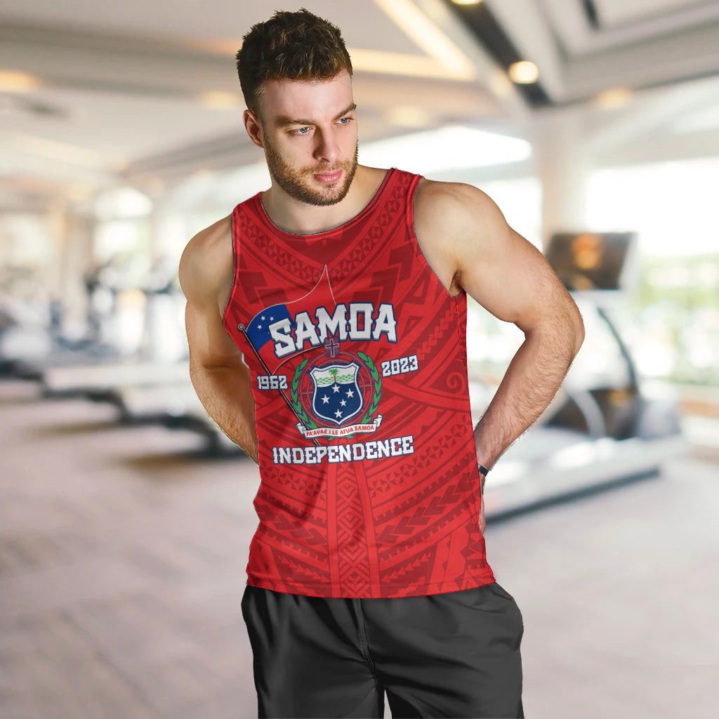 Samoa Independence Men Tank Top 2023 Red Style