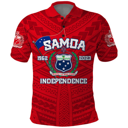 Samoa Independence Polo Shirt 2023 Red Style