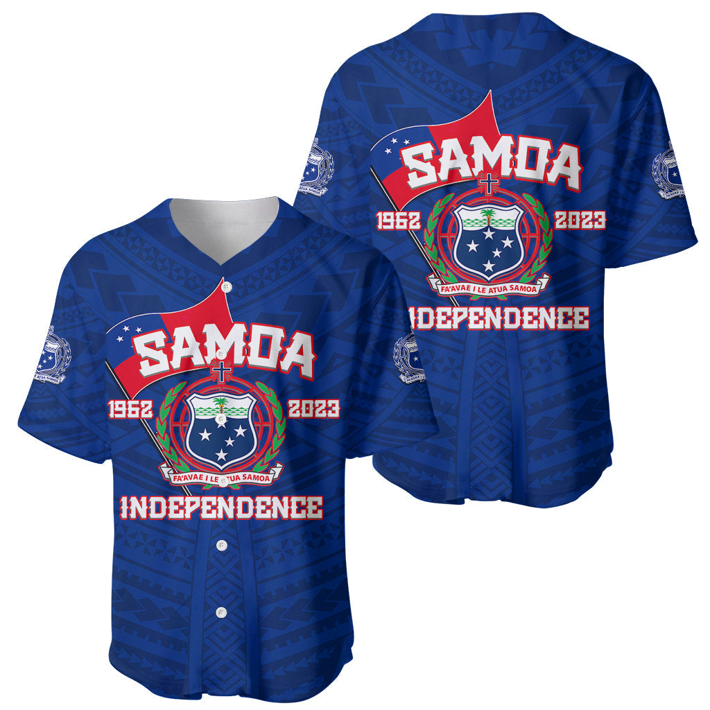 Samoa Independence Baseball Jersey 2023 Blue Style