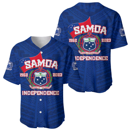 Samoa Independence Baseball Jersey 2023 Blue Style