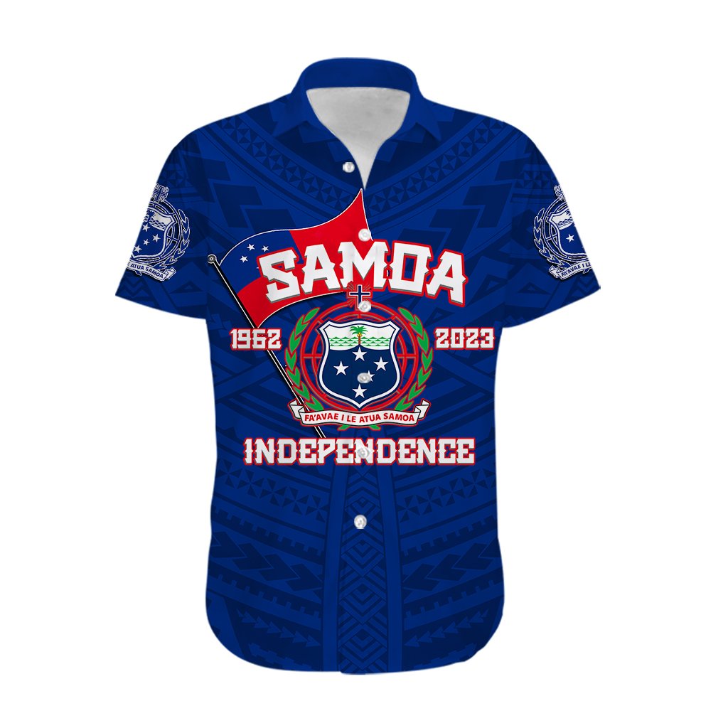 Samoa Independence Hawaiian Shirt 2023 Blue Style