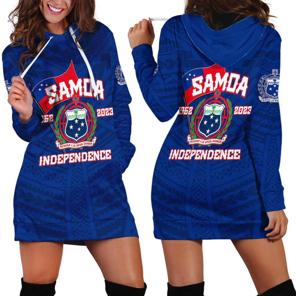 Samoa Independence Hoodie Dress 2023 Blue Style