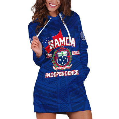 Samoa Independence Hoodie Dress 2023 Blue Style