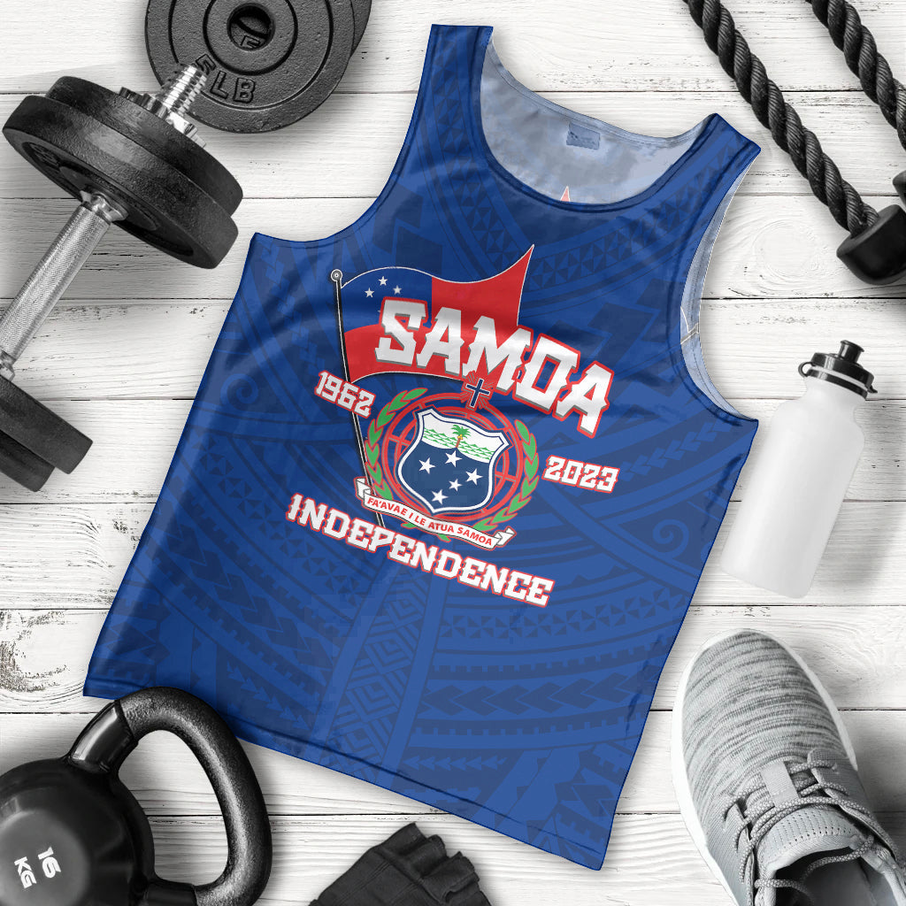 Samoa Independence Men Tank Top 2023 Blue Style