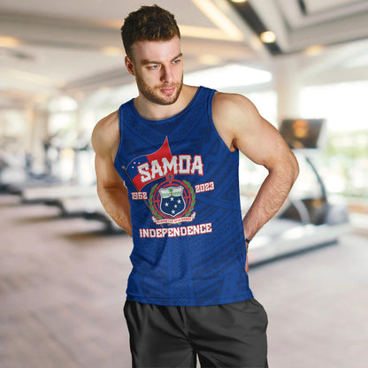 Samoa Independence Men Tank Top 2023 Blue Style