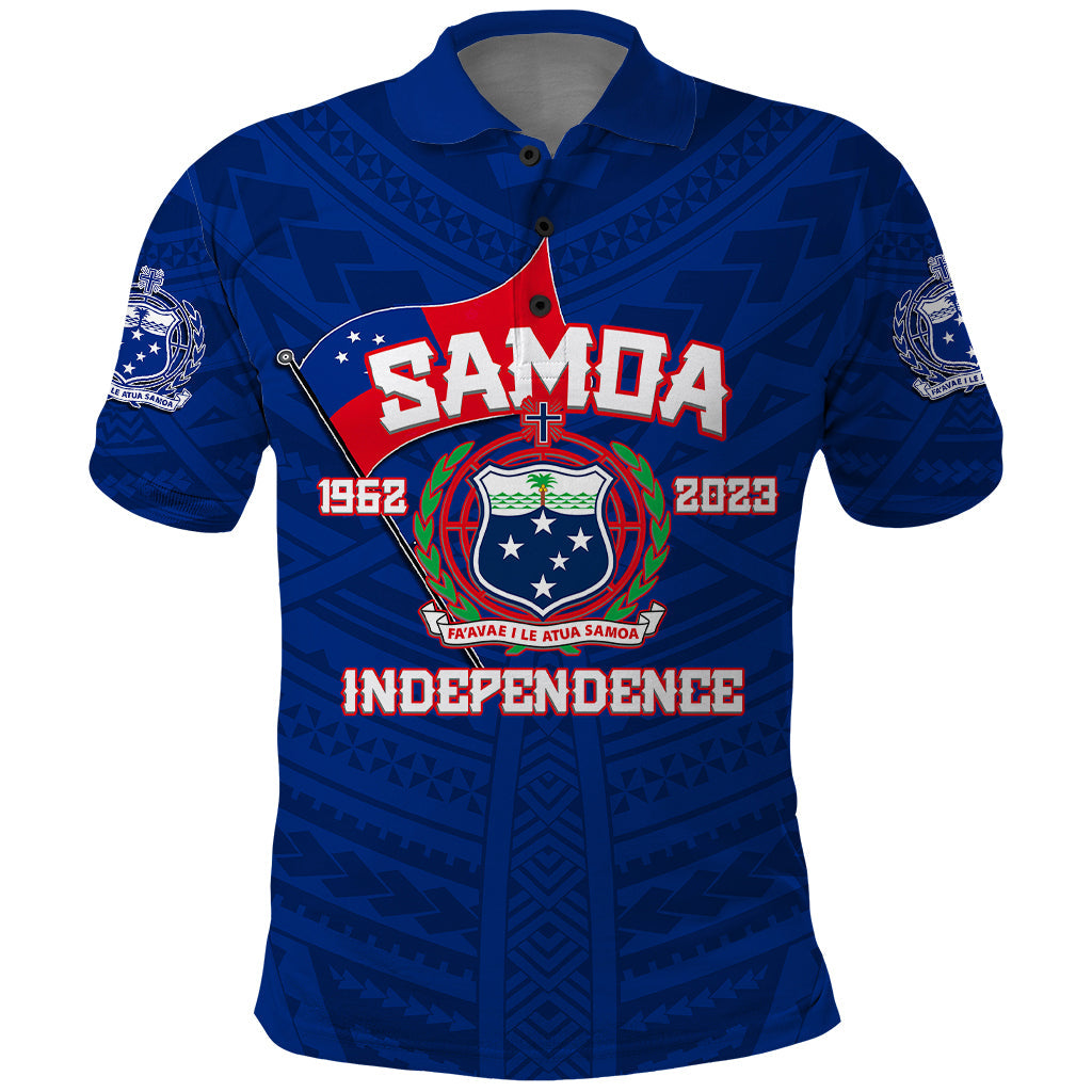 Samoa Independence Polo Shirt 2023 Blue Style