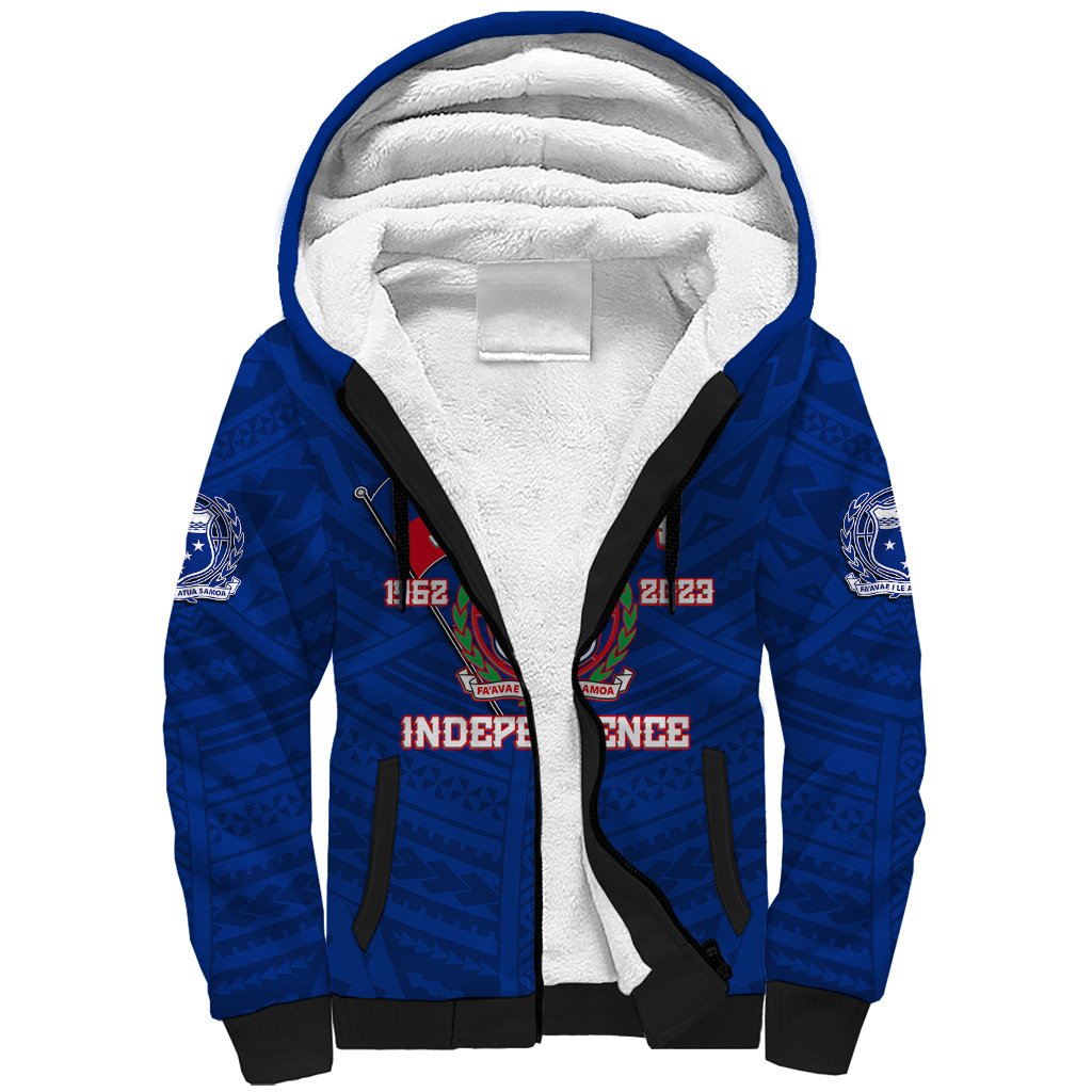 Samoa Independence Sherpa Hoodie 2023 Blue Style