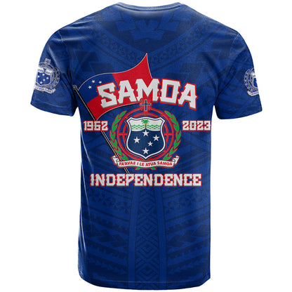 Samoa Independence T Shirt 2023 Blue Style