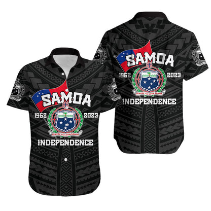 Samoa Independence Hawaiian Shirt 2023 Black Style