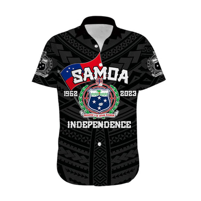 Samoa Independence Hawaiian Shirt 2023 Black Style