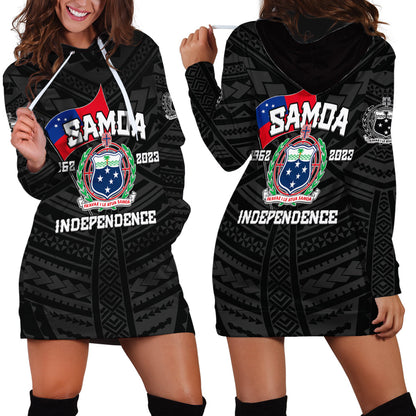 Samoa Independence Hoodie Dress 2023 Black Style