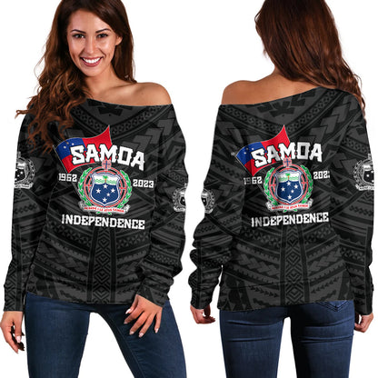Samoa Independence Off Shoulder Sweater 2023 Black Style