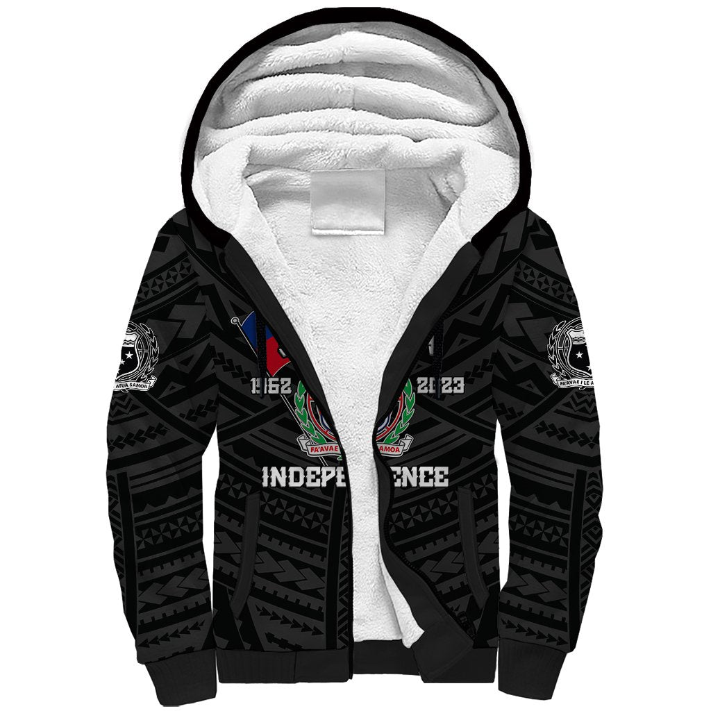 Samoa Independence Sherpa Hoodie 2023 Black Style