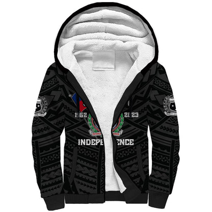 Samoa Independence Sherpa Hoodie 2023 Black Style