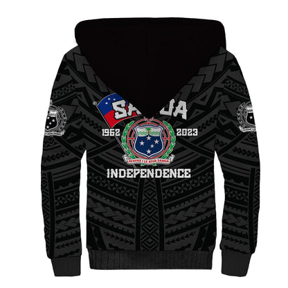 Samoa Independence Sherpa Hoodie 2023 Black Style