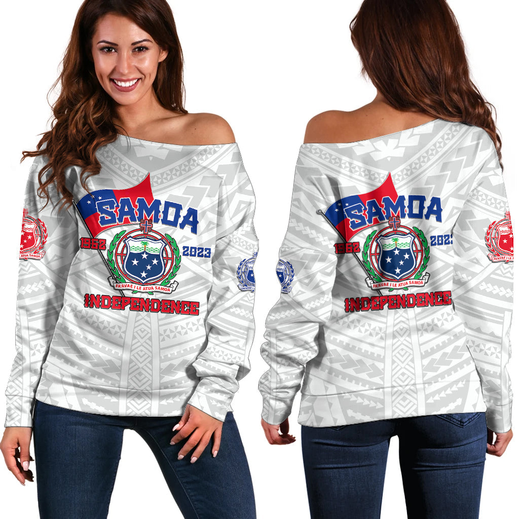 Samoa Independence Off Shoulder Sweater 2023 White Style