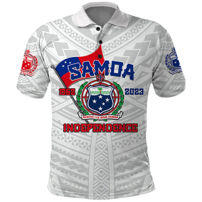 Samoa Independence Polo Shirt 2023 White Style