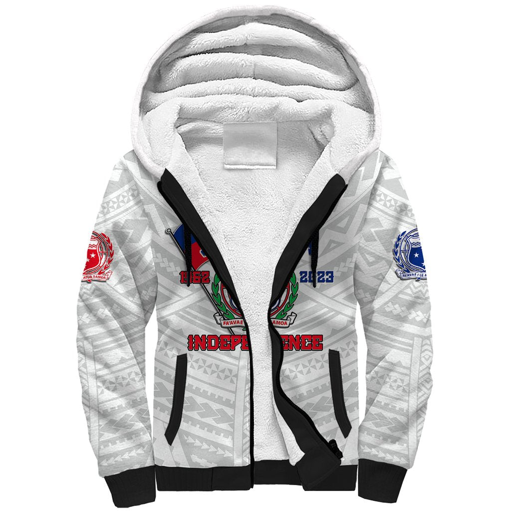 Samoa Independence Sherpa Hoodie 2023 White Style