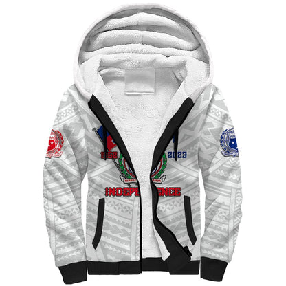 Samoa Independence Sherpa Hoodie 2023 White Style