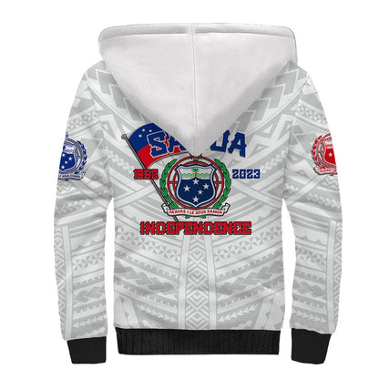 Samoa Independence Sherpa Hoodie 2023 White Style