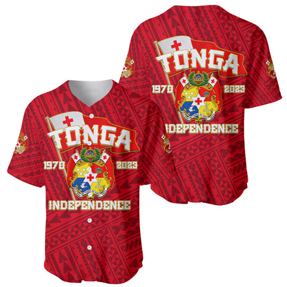 Tonga Independence Baseball Jersey 2023 Red Style