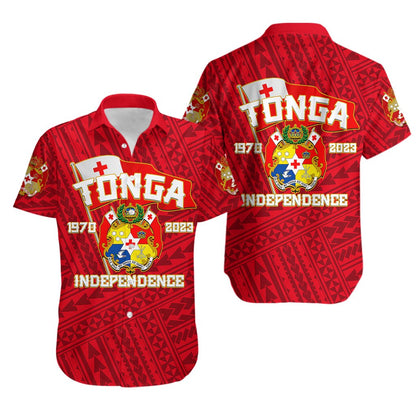 Tonga Independence Hawaiian Shirt 2023 Red Style