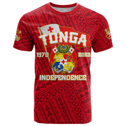 Tonga Independence T Shirt 2023 Red Style