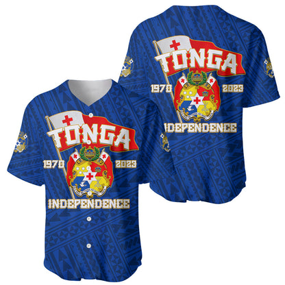 Tonga Independence Baseball Jersey 2023 Blue Style