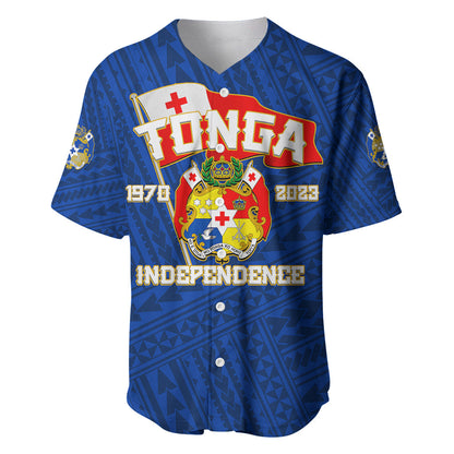 Tonga Independence Baseball Jersey 2023 Blue Style