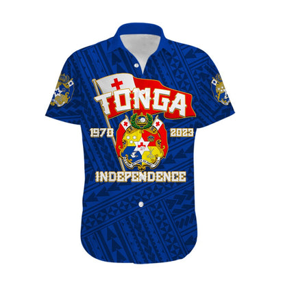Tonga Independence Hawaiian Shirt 2023 Blue Style