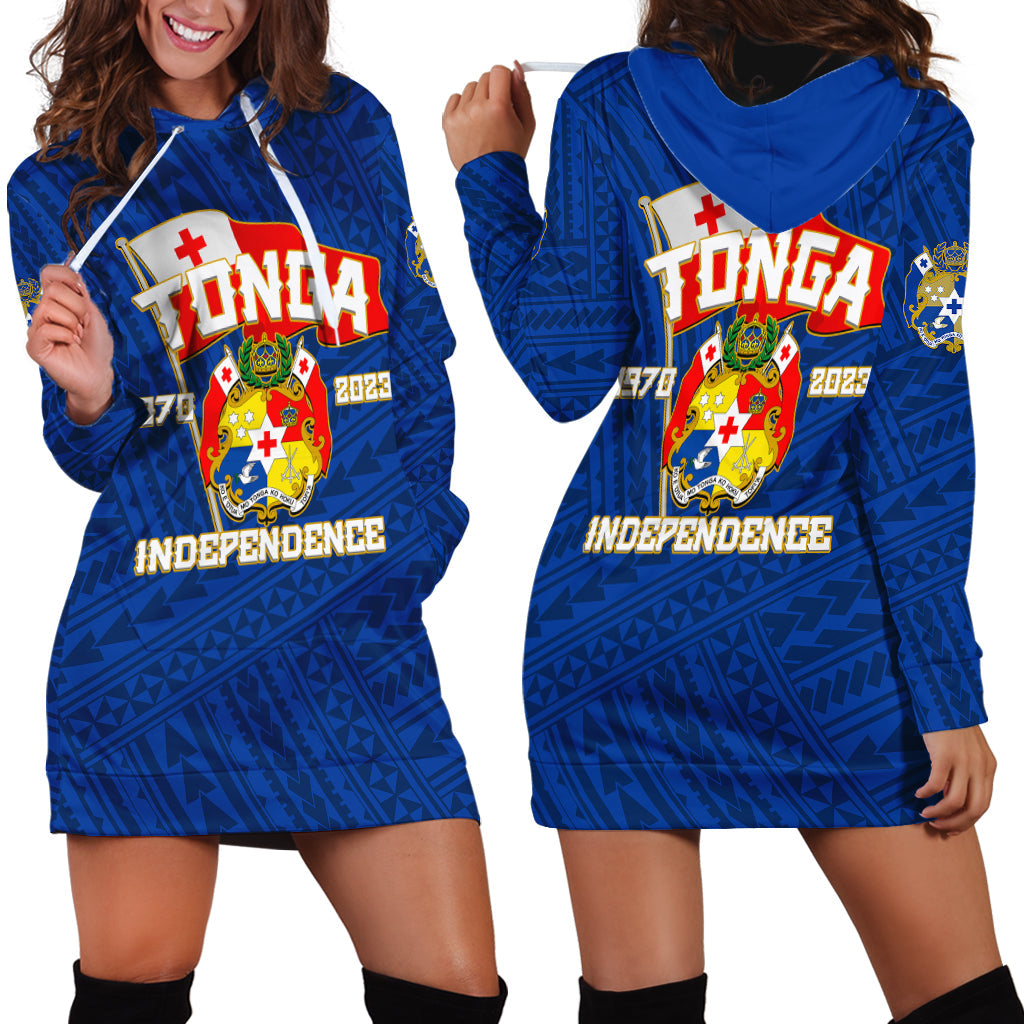 Tonga Independence Hoodie Dress 2023 Blue Style