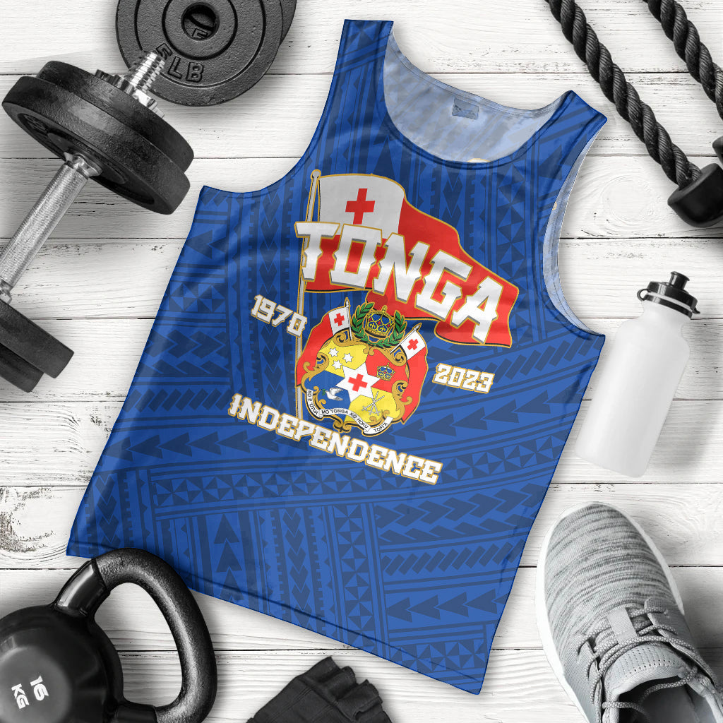 Tonga Independence Men Tank Top 2023 Blue Style