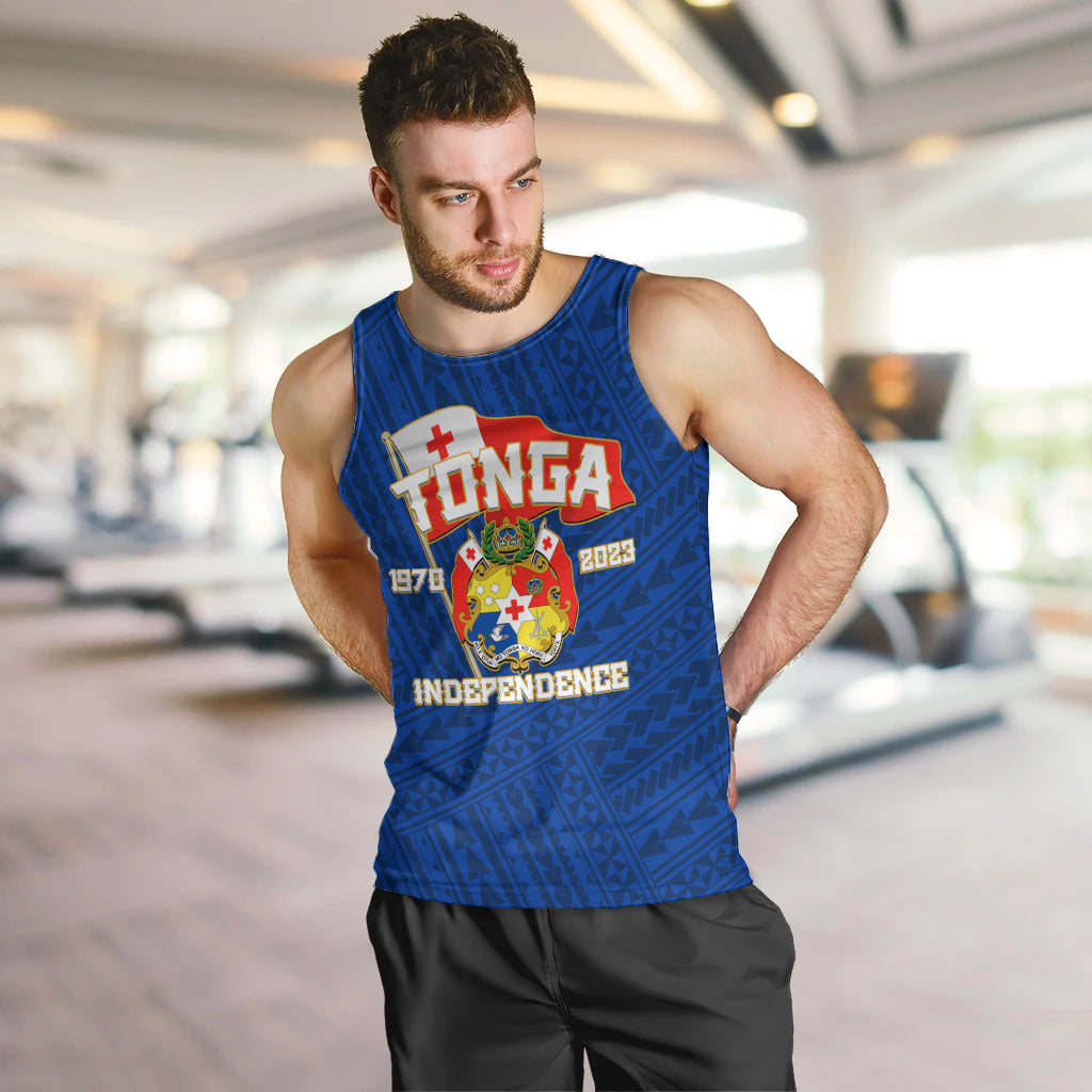 Tonga Independence Men Tank Top 2023 Blue Style