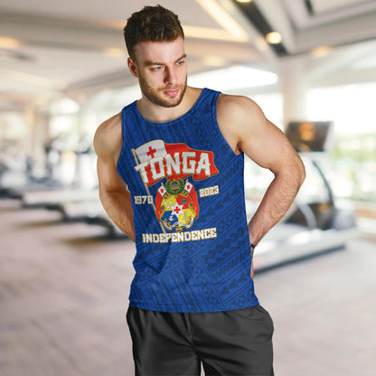 Tonga Independence Men Tank Top 2023 Blue Style