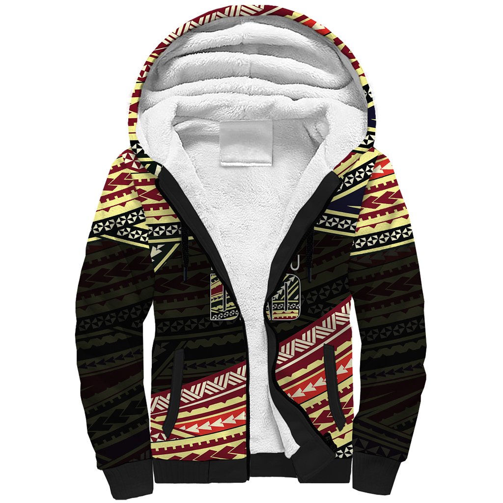 (Custom Personalised) Happy Fathers Day Polynesian Sherpa Hoodie I Love You Dad