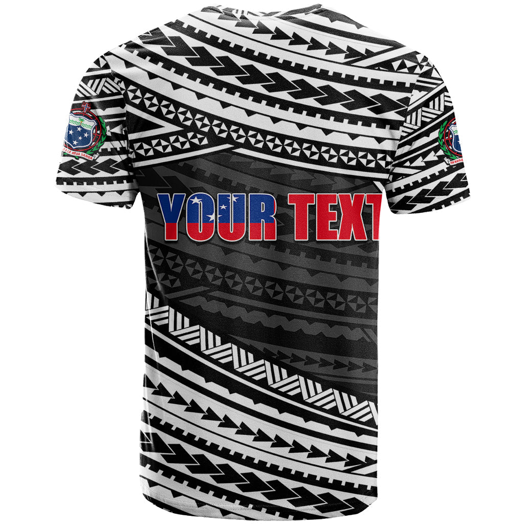 Custom Personalised Happy Fathers Day Samoa T Shirt I Love You Dad Black