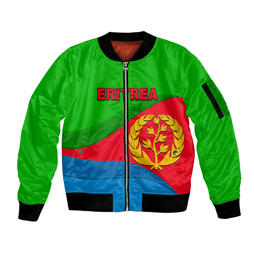 Eritrea Day Sleeve Zip Bomber Jacket Simple Flag