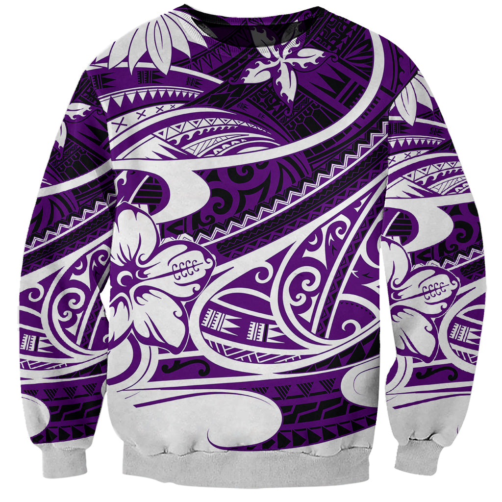 Polynesian Tribal Sweatshirt Purple