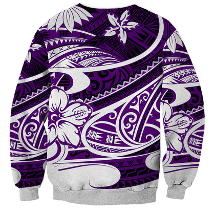 Polynesian Tribal Sweatshirt Purple