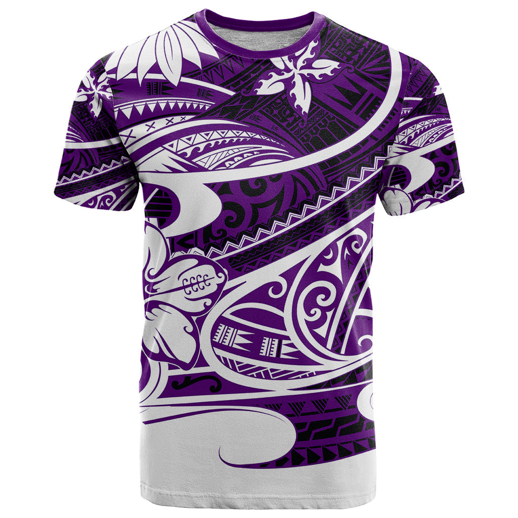 Polynesian Tribal T Shirt Purple