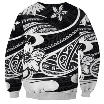 Polynesian Tribal Sweatshirt Black