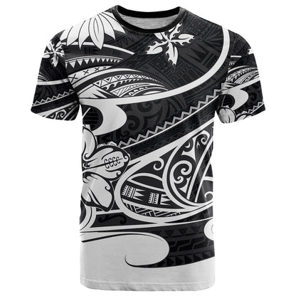 Polynesian Tribal T Shirt Black
