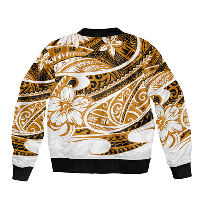 Polynesian Tribal Bomber Jacket Gold