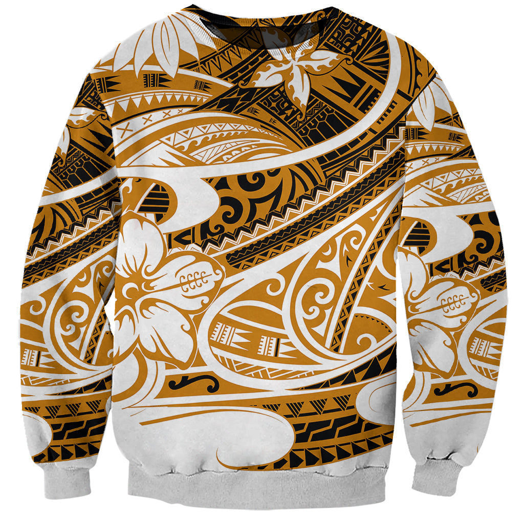 Polynesian Tribal Sweatshirt Gold