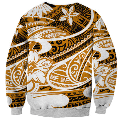 Polynesian Tribal Sweatshirt Gold