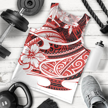 Polynesian Tribal Men Tank Top Red