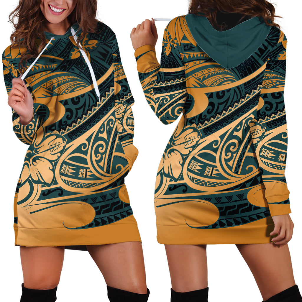 Polynesian Tribal Hoodie Dress