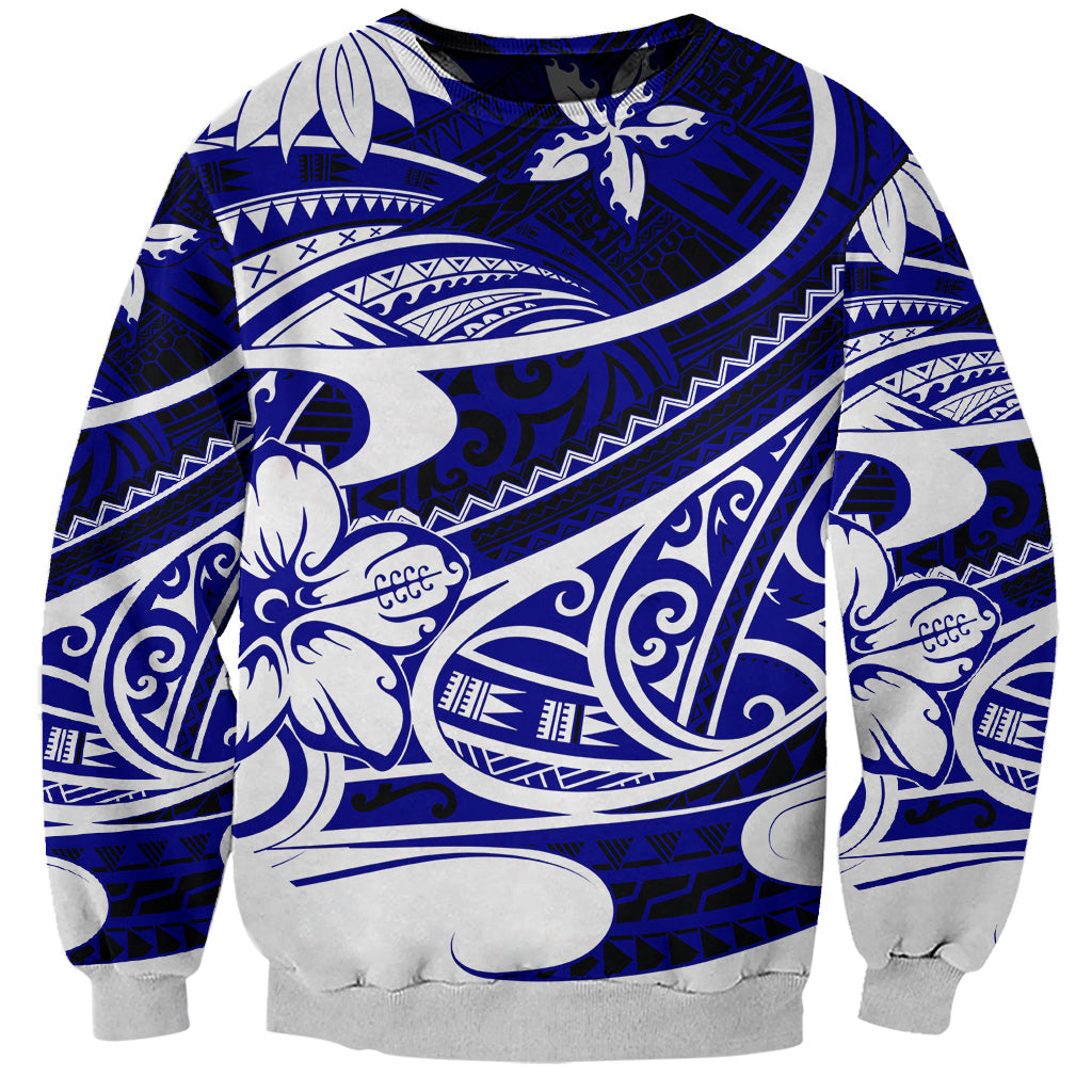 Polynesian Tribal Sweatshirt Blue